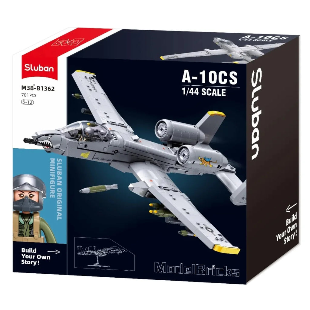 Model Bricks A-10CS Attack Aircraft - Scale 1 to 44 - 701pc - Brain Spice