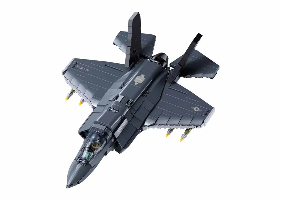 Model Bricks F-35BS Fighter - Scale 1 to 44 - 705pc - Brain Spice