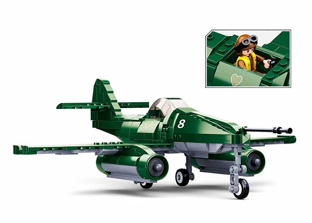 Model Bricks Battle of Budapest ME-262 Fighter - 338pc - Brain Spice