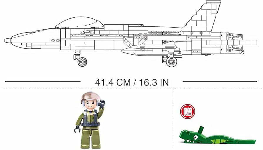 Model Bricks F/A 18E Super Bumblebee - 682pc - Brain Spice
