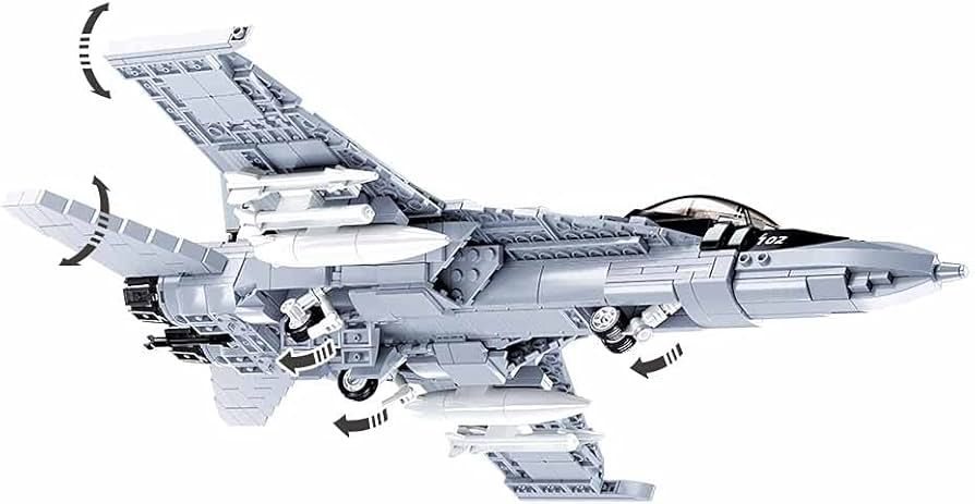 Model Bricks F/A 18E Super Bumblebee - 682pc - Brain Spice