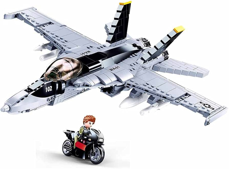 Model Bricks F/A 18E Super Bumblebee - 682pc - Brain Spice