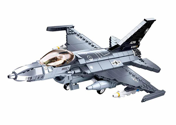 Model Bricks F-16C Falcon Fighter - 521pc - Brain Spice