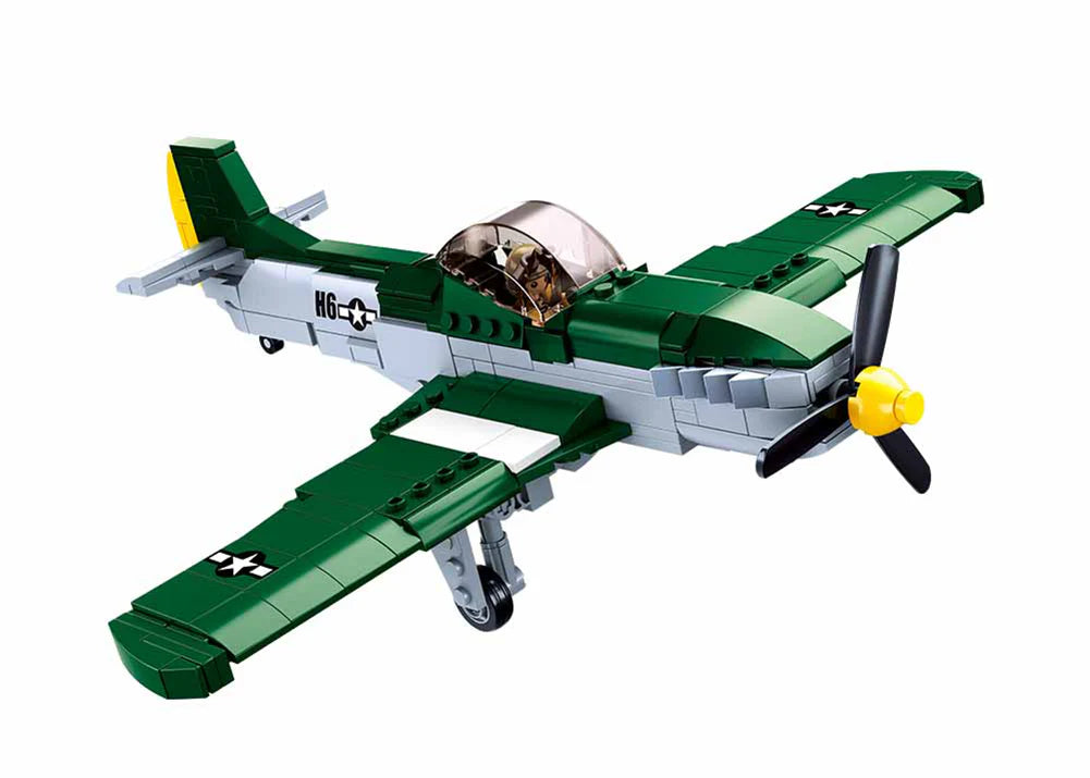 Model Bricks WW2 P51D Fighter - 323pc - Brain Spice