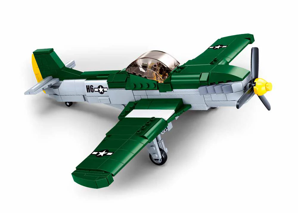 Model Bricks WW2 P51D Fighter - 323pc - Brain Spice