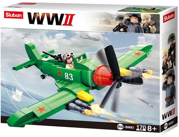 WW2 Ilyushin 2 - Model Bricks 170pc - Brain Spice