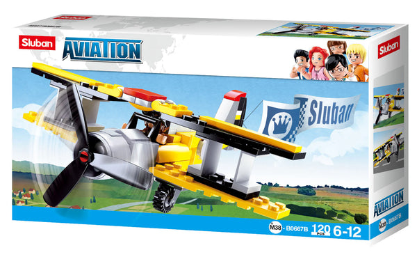 Aviation Biplane - 120pc Model