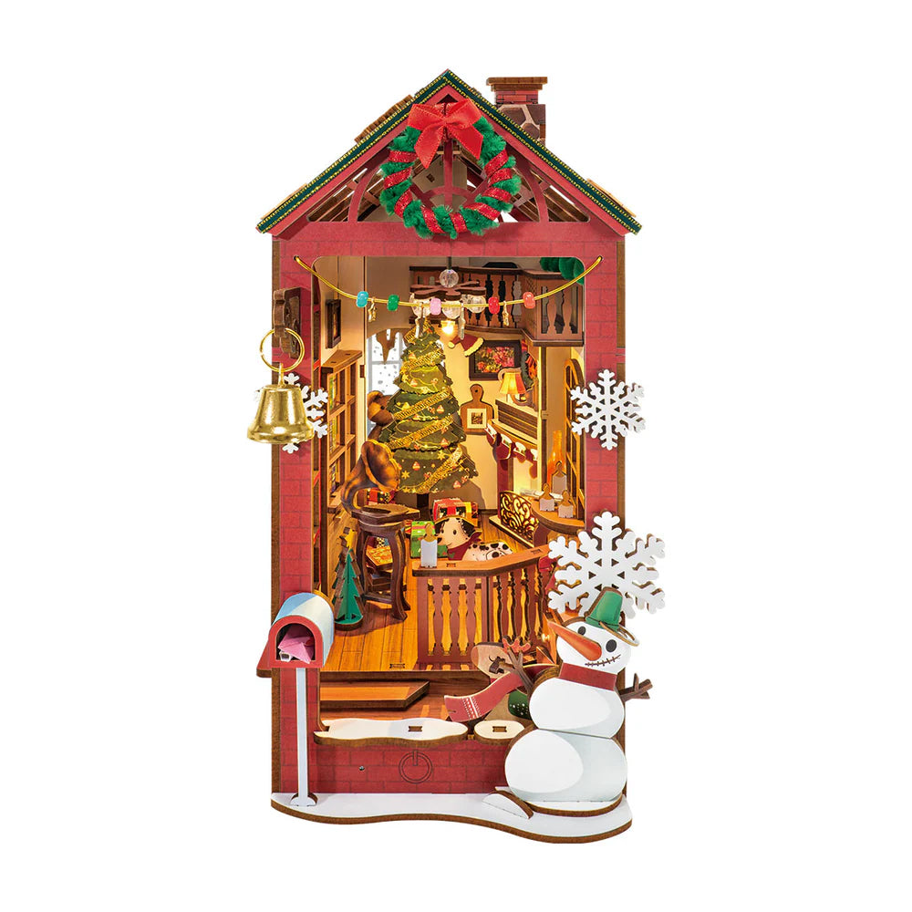 Indoor Christmas Scene - DIY Bookends Kit - ROKR - Brain Spice