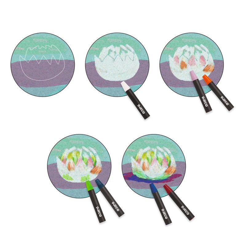 Inspired by Water Lily Pond - Claude Monet - Wax Crayons - Brain Spice
