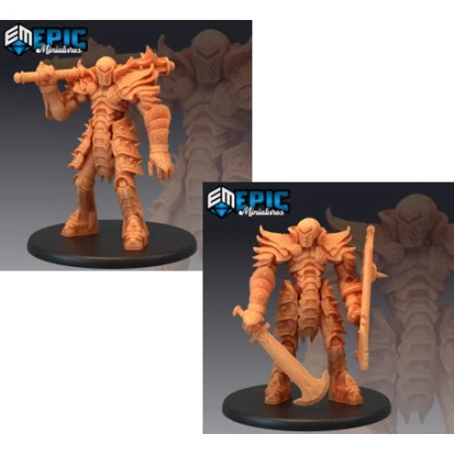 Iron Golems Set A - 2 Figurines - Brain Spice