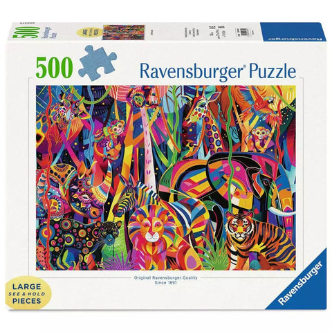 Jewelled Jungle Puzzle - 500pc - Brain Spice