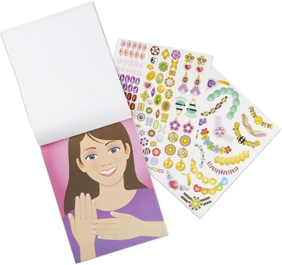 Jewellery & Nails Glitter Collection Sticker Pad - Brain Spice