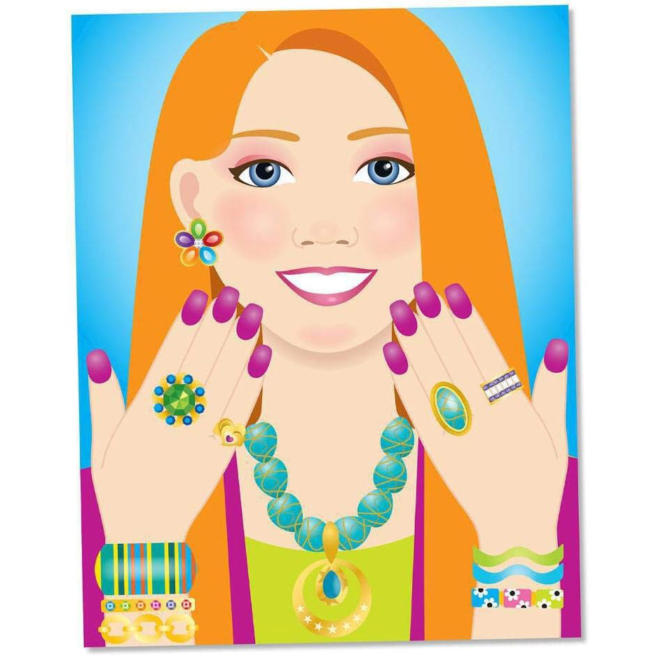 Jewellery & Nails Glitter Collection Sticker Pad - Brain Spice