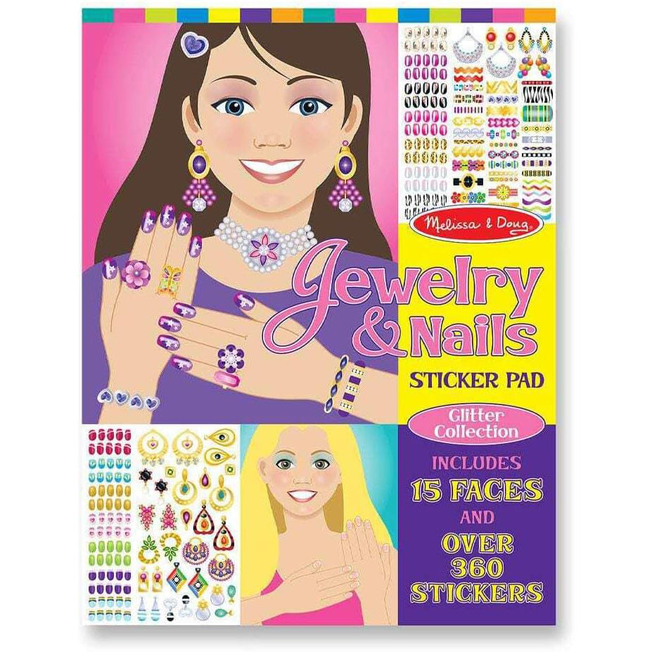 Jewellery & Nails Glitter Collection Sticker Pad - Brain Spice