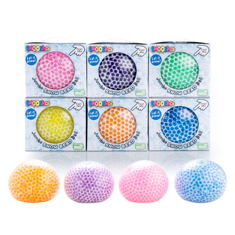 Jumbo Smooshos Snow Bead Ball - Brain Spice