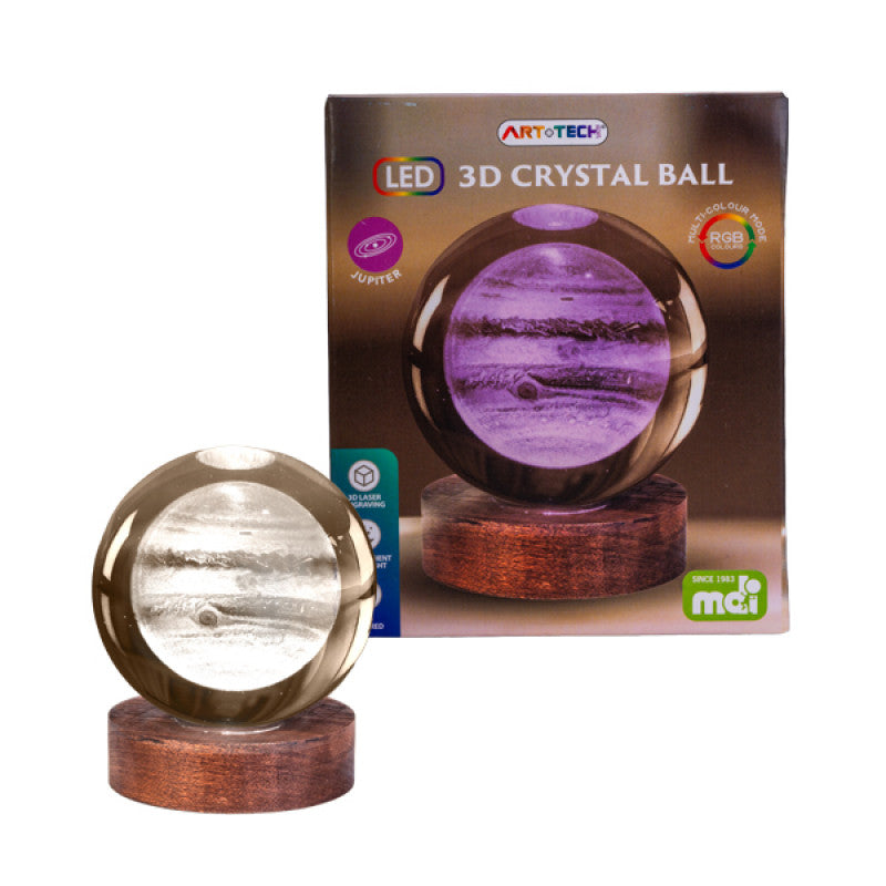 Jupiter - 3D Crystal Ball Lamp - Brain Spice