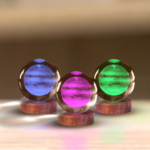 Jupiter - 3D Crystal Ball Lamp - Brain Spice