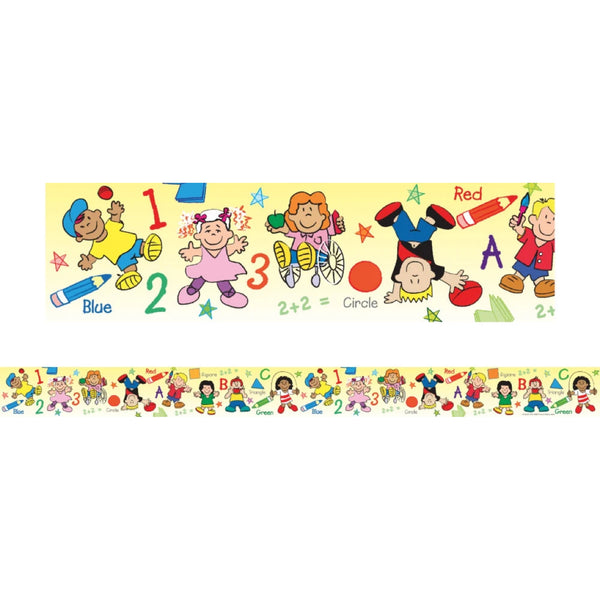 Kids at School - Large Border - Brain Spice