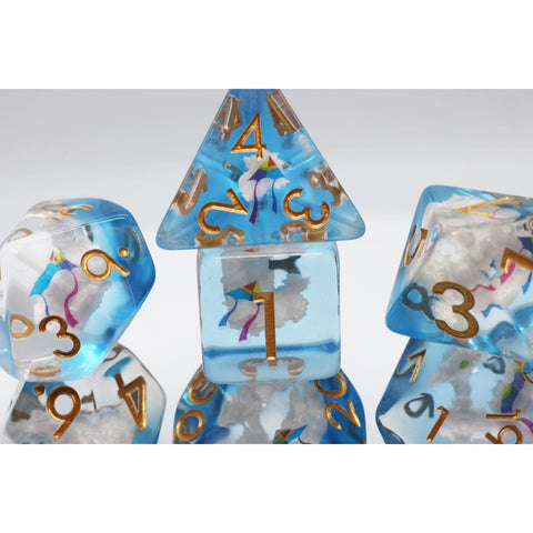 Kites and Clouds 7-Dice Set - Brain Spice