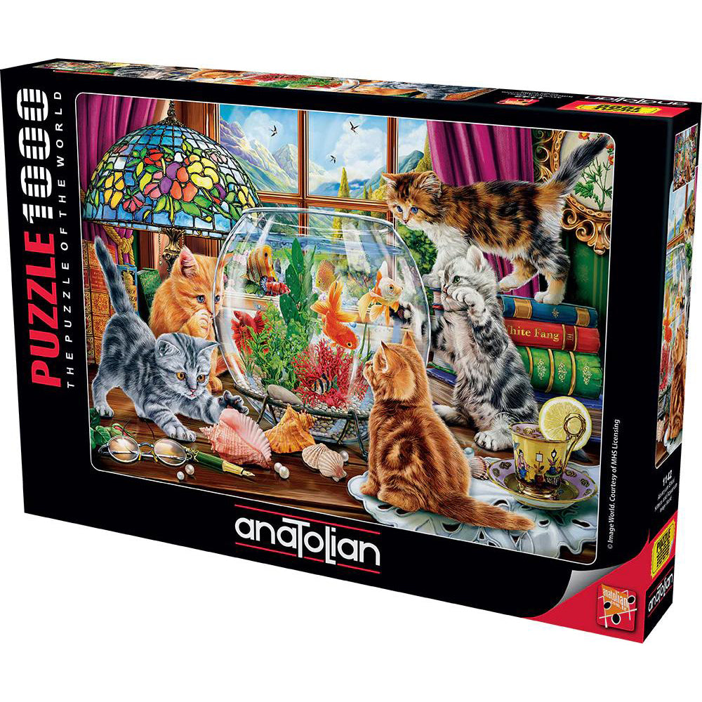 Kittens and Aquarium - Jigsaw 1000pc - Brain Spice