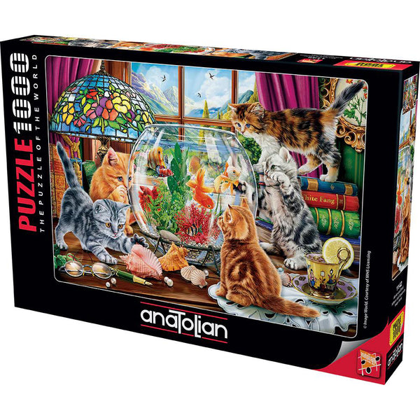 Kittens and Aquarium - Jigsaw 1000pc - Brain Spice