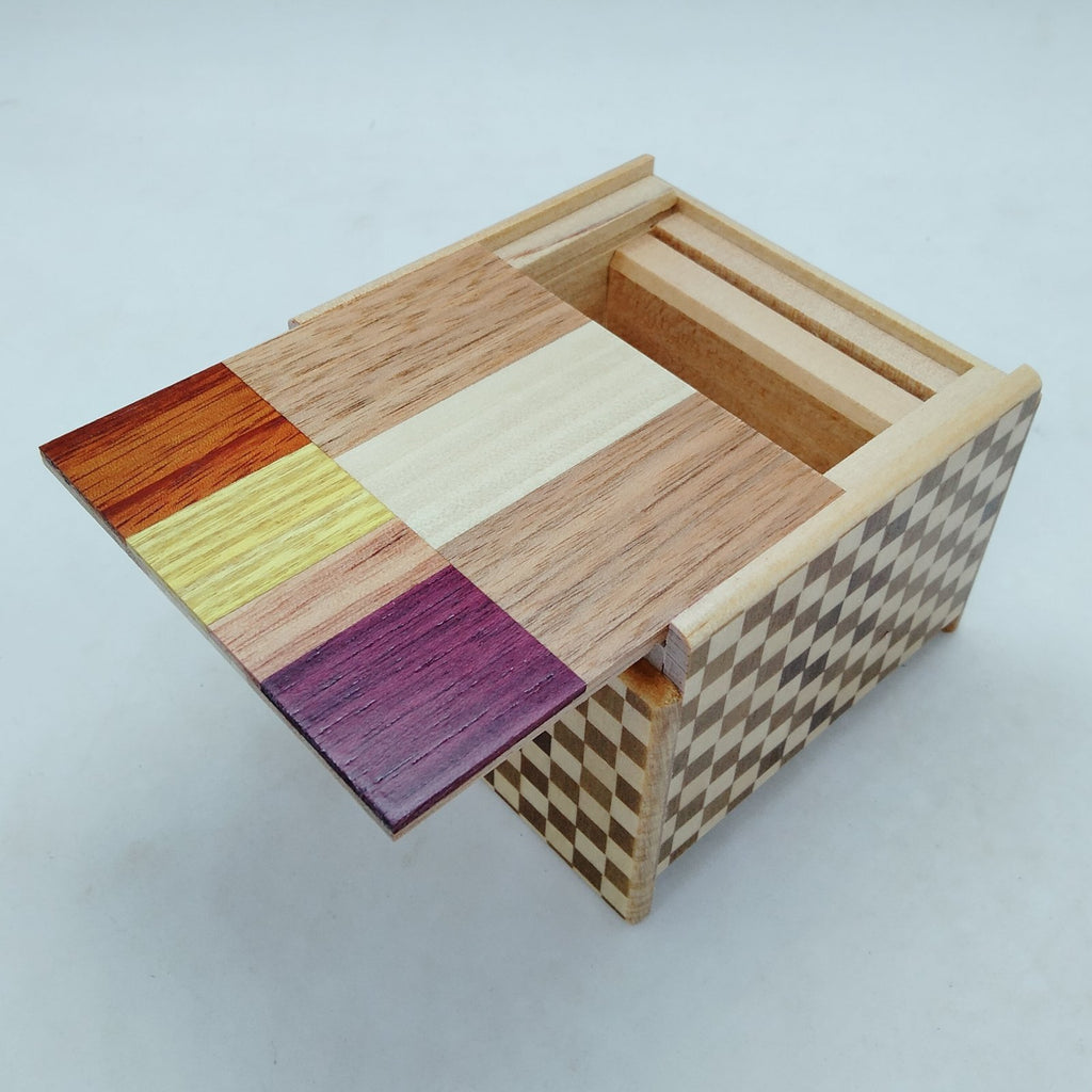 Knock Box Natural Wood - Square - 5 steps - Brain Spice