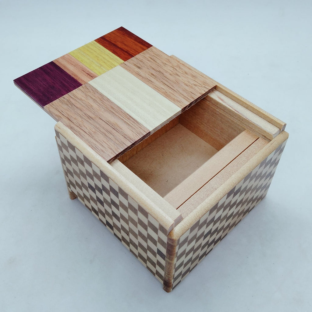 Knock Box Natural Wood - Square - 5 steps - Brain Spice
