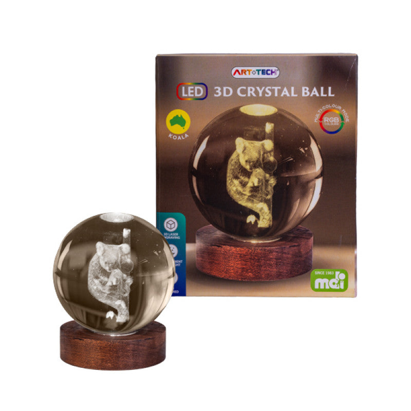 Koala 3D Crystal Ball Lamp - Brain Spice