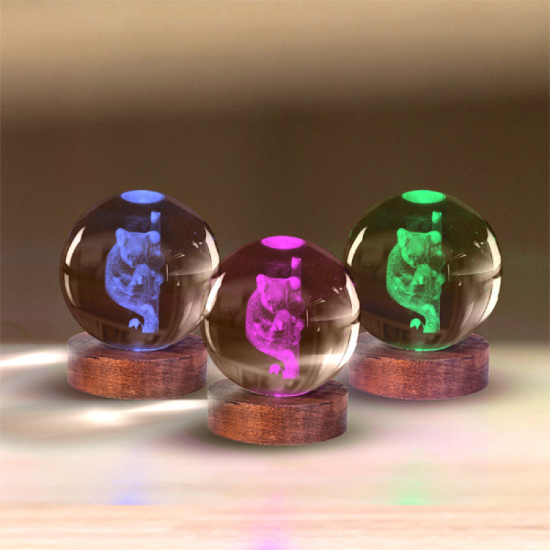 Koala 3D Crystal Ball Lamp - Brain Spice
