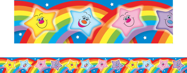 Stars with Rainbows - Large Border - Brain Spice