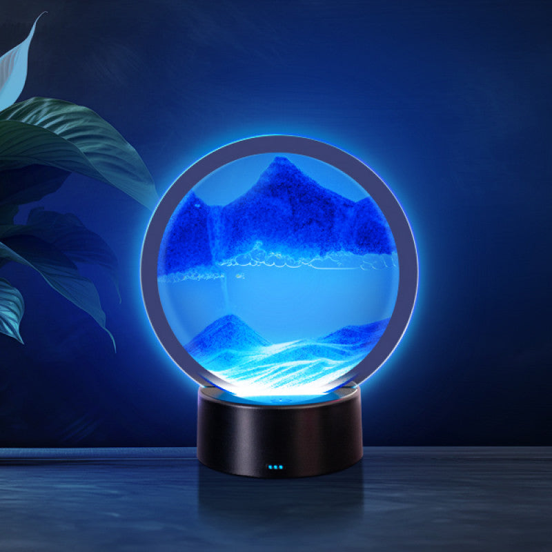 LED Sand Art - Blue 16cm diam - Brain Spice
