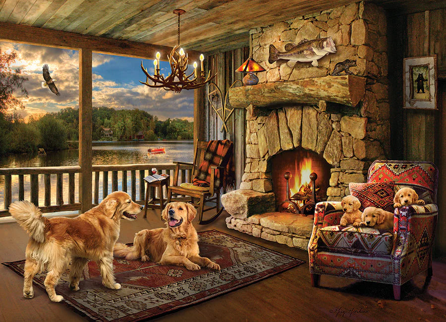 Lakeside Cabin - Jigsaw 1000pc - Brain Spice