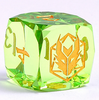 Lemon Green - Captured Magic 7-Dice Set - Luster Cut Resin - Brain Spice