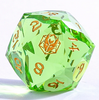 Lemon Green - Captured Magic 7-Dice Set - Luster Cut Resin - Brain Spice