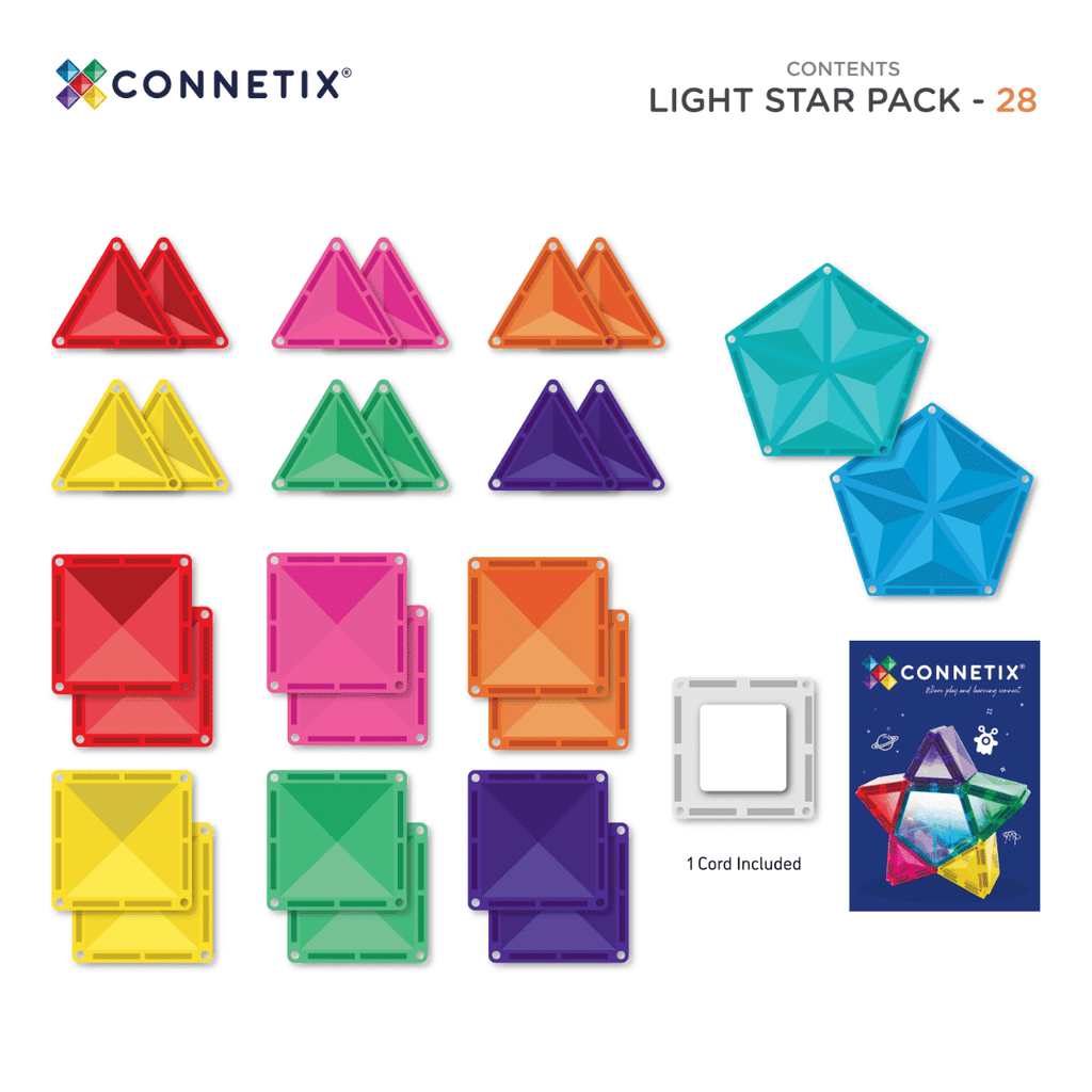 Light Star Pack - Connetix - 28pc - Brain Spice