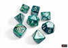 Lustrous Polyhedral Neptune-Grey 7-Dice Set - Brain Spice