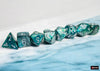 Lustrous Polyhedral Neptune-Grey 7-Dice Set - Brain Spice