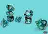 Lustrous Polyhedral Neptune-Grey 7-Dice Set - Brain Spice