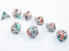 Lustrous Polyhedral Seashell-Black 7-Dice Set - Brain Spice