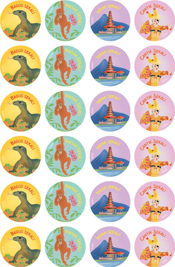 Indonesian Language - Merit Stickers - Brain Spice