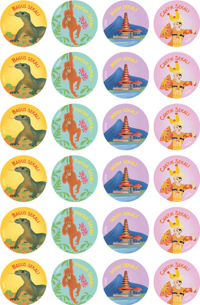 Indonesian Language - Merit Stickers - Brain Spice