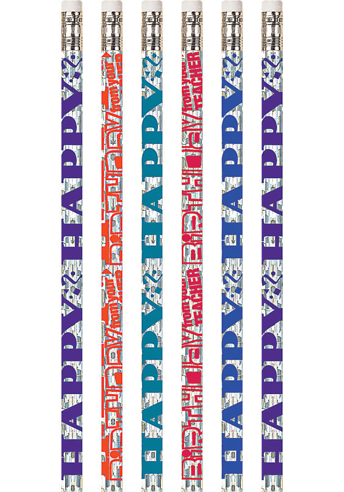 Happy Birthday From Your Teacher - Pencils - Brain Spice