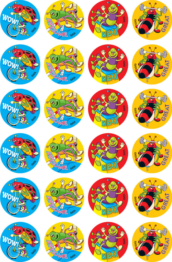 Sporty Bugs - Merit Stickers - Brain Spice
