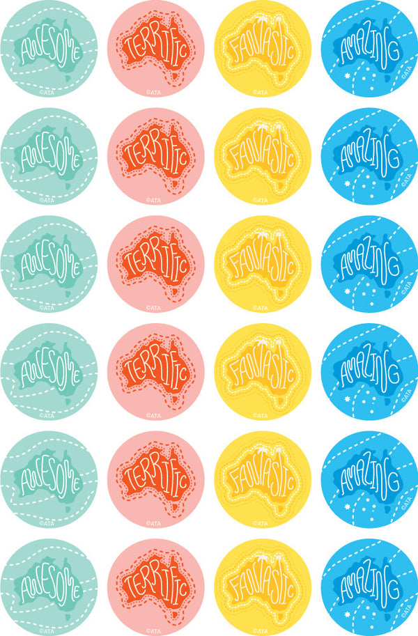 Amazing Australia - Merit Stickers - Brain Spice
