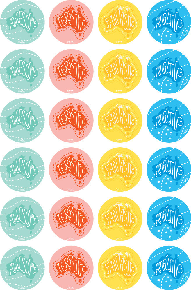 Amazing Australia - Merit Stickers - Brain Spice