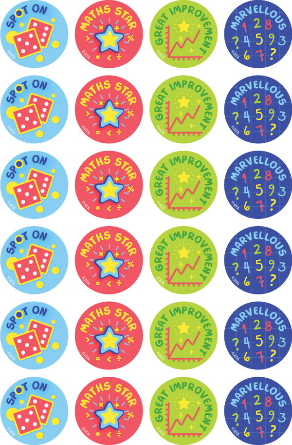Maths Star - Merit Stickers - Brain Spice