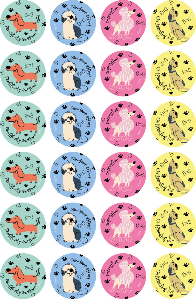 Happy Dogs - Merit Stickers - Brain Spice