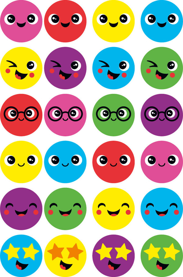 Multi Smiles - Merit Stickers - Brain Spice