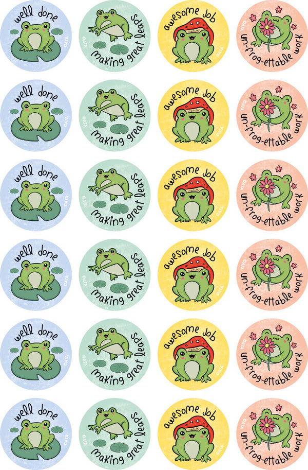 Frogs - Merit Stickers - Brain Spice