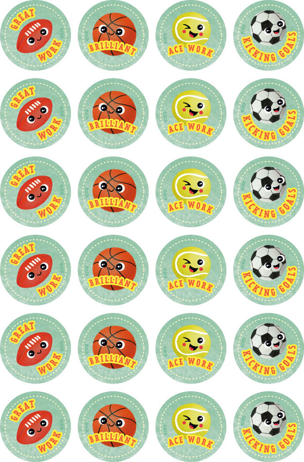 Sports Balls - Merit Stickers - Brain Spice